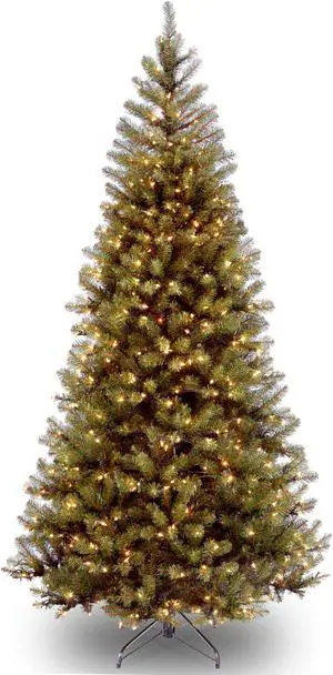 National Tree Company AP730060 6 ft. Pre-Lit Aspen Spruce Slim Tree - 38" x 38" x 72" - Green Tree, Green Tree Stand