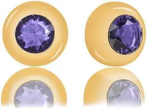 18k Gold Plated Bezel Cubic Zirconia Solitaire Stud Earrings (5.00 carats)