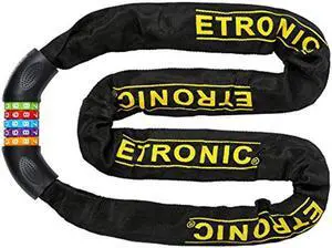 Etronic® M10 Tuff Links 5-Digit Resettable Combination Hardened Steel Chain Lock, 4-Feet x 1/4-Inch