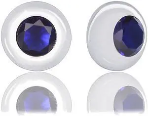 18k Gold Plated Bezel Cubic Zirconia Solitaire Stud Earrings (5.00 carats)