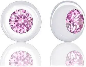 18k Gold Plated Bezel Cubic Zirconia Solitaire Stud Earrings (5.00 carats)