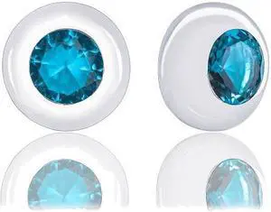 18k Gold Plated Bezel Cubic Zirconia Solitaire Stud Earrings (5.00 carats)