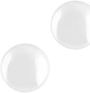 18k Gold Plated Round Simulated Shell Pearl Stud Earrings by Orrous & Co.