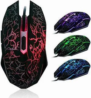 Topwin Professional Colorful Backlight 4000DPI Optical Wired Gaming Mouse Mice