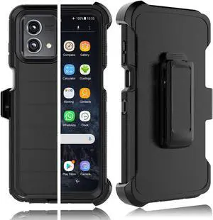 Tekcoo Case For Motorola Moto G Stylus 5G | 2023 Only | XT2315 with [Built-in Screen Protector] Holster Locking Belt Clip [Military Grade 12FT Drop Tested] Full Body Carrying Kickstand Cover [Black]