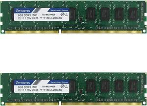 Timetec Hynix IC 16GB KIT(2x8GB) Compatible for Apple DDR3L 1600MHz PC3L-12800 Unbuffered ECC 1.35V CL11 UDIMM Server for Mac Pro 6-Core / 12-Core Mid 2010 / Mid 2012 MacPro5,1 A1289 (16GB KIT(2x8GB))