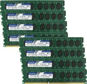 Timetec Hynix IC 64GB KIT(8x8GB) Compatible for Apple DDR3L 1600MHz PC3L-12800 Unbuffered ECC 1.35V CL11 UDIMM Server for Mac 12-Core Mid 2010 / Mid 2012 MacPro5,1 A1289 (64GB KIT(8x8GB))