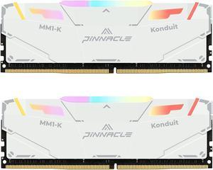 Timetec Pinnacle Konduit RGB 32GB KIT(2x16GB) DDR4 3200MHz PC4-25600 CL16-18-18-38 1.35V Dual Rank Compatible for AMD and Intel Desktop Gaming PC Memory Module - White