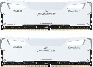 Timetec Pinnacle Konduit 16GB KIT(2x8GB) DDR4 3200MHz PC4-25600 CL16-18-18-38 1.35V Compatible for AMD and Intel Desktop Gaming PC Memory Module RAM - White