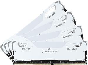 Timetec Pinnacle Konduit 32GB KIT(4x8GB) DDR4 3200MHz PC4-25600 CL16-18-18-38 1.35V Compatible for AMD and Intel Desktop Gaming PC Memory Module RAM - White
