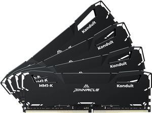 Timetec Pinnacle Konduit 64GB KIT(4x16GB) DDR4 3200MHz PC4-25600 CL16-20-20-40 1.35V Dual Rank Compatible for AMD and Intel Desktop Gaming PC Memory Module - Black