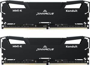Timetec Pinnacle Konduit 16GB KIT(2x8GB) DDR4 3200MHz PC4-25600 CL16-18-18-38 1.35V Compatible for AMD and Intel Desktop Gaming PC Memory Module RAM - Black