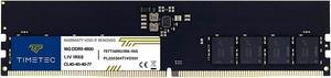 Timetec 16GB DDR5 4800MHz PC5-38400 Unbuffered Non-ECC 1.1V CL40 1Rx8 Single Rank 288 Pin UDIMM Desktop Memory RAM Module Upgrade (16GB)