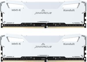 Timetec Pinnacle Konduit 64GB KIT(2x32GB) DDR4 3200MHz PC4-25600 CL16-18-18-38 XMP2.0 Overclocking 1.35V Dual Rank Compatible for AMD and Intel Desktop Gaming PC Memory Module - White