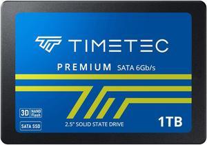 Timetec 1TB SSD 3D NAND QLC SATA III 6Gb/s 2.5 Inch 7mm (0.28") Read Speed Up to 510 MB/s SLC Cache Performance Boost Internal Solid State Drive for PC Computer Desktop and Laptop (1TB)