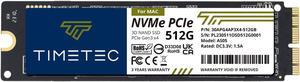 Timetec 512GB MAC SSD NVMe PCIe Gen3x4 3D NAND TLC Read Up to 2,000MB/s Compatible with Apple MacBook Air (2013-2015, 2017), MacBook Pro (2013-2015), iMac (2013-2019), Mac Pro (2013), Mac Mini (2014)