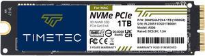 Timetec 1TB MAC SSD NVMe PCIe Gen3x4 3D NAND TLC Read Up to 1,900MB/s Compatible with Apple MacBook Air (2013-2015, 2017), MacBook Pro (2013-2015), iMac (2013-2019), Mac Pro (2013), Mac Mini (2014)