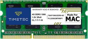 Timetec Hynix IC 4GB DDR3 1066MHz PC3-8500 Unbuffered Non-ECC 1.5V CL7 2Rx8 Dual Rank 204 Pin SODIMM Memory RAM Module Upgrade (4GB)