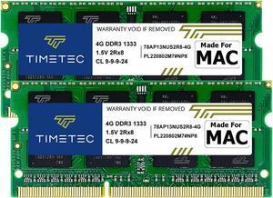 Timetec Hynix IC 8GB KIT(2x4GB) Compatible for Apple DDR3 1333MHz PC3-10600 for Early/Late 2011 13/15/17 inch MacBook Pro, Mid 2010 Mid/Late 2011 21.5/27 inch iMac, Mid 2011 Mac Mini
