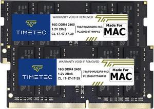 Timetec Hynix IC 32GB KIT(2x16GB) Compatible for Apple 2017 iMac 27-inch w/Retina 5K Display, 2017 iMac 21.5-inch w/Retina 4K or Non-Retina Display DDR4 2400MHz PC4-19200 CL17 SODIMM(32GB KIT(2x16GB))