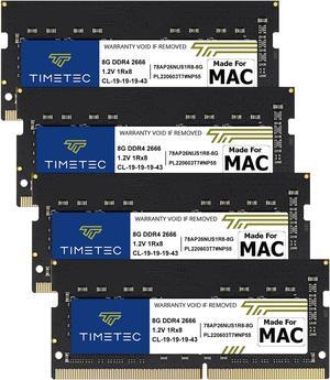 Timetec 32GB KIT(4x8GB) Compatible for Apple DDR4 2666MHz for Mid 2020 iMac (20,1/20,2) / Mid 2019 iMac (19,1) 27-inch w/Retina 5K Display PC4-21333 / PC4-21300 CL19 SODIMM Memory MAC RAM Upgrade