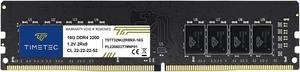 Timetec 16GB DDR4 3200MHz (or 2933MHz or 2666MHz) PC4-25600 CL22 1.2V Non-ECC Unbuffered 2Rx8 Dual Rank 288 Pin UDIMM Desktop PC Computer Memory RAM Module Upgrade