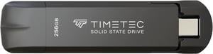 Timetec 256GB Pro Portable USB 3.2 Gen 2 Type-C/Type-A SSD Read Speed 1000MB/s Solid State Drive Stick