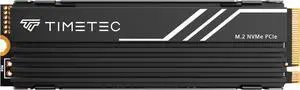 Timetec 1TB PCIe 4.0 Heatsink Gaming SSD NVMe Phison E27T PCIe Gen4x4 M.2 2280 3D NAND TLC SLC Cache Read/Write Speed Up to 7,400/6,100 MB/s Internal Solid State Drive for PS5, PC Desktop