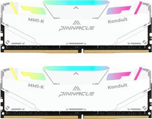 Timetec Pinnacle Konduit RGB 64GB KIT(2x32GB) DDR4 3200MHz PC4-25600 CL16-18-18-38 1.35V Compatible for AMD and Intel Desktop Gaming PC Memory Module RAM - White