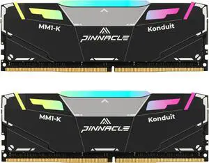Timetec Pinnacle Konduit RGB 64GB KIT(2x32GB) DDR4 3200MHz PC4-25600 CL16-18-18-38 1.35V Compatible for AMD and Intel Desktop Gaming PC Memory Module RAM - Black