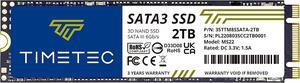 Timetec 2TB SSD 3D NAND QLC SATA III 6Gb/s M.2 2280 NGFF Read Speed Up to 550MB/s SLC Cache Performance Boost Internal Solid State Drive for PC Computer Laptop and Desktop (2TB)