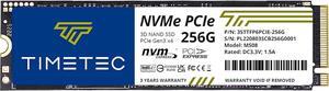 Timetec 256GB 3D NAND NVMe Gen3x4 PCIe M.2 2280 Internal Solid State Drive