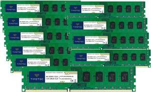 Timetec 80GB KIT(10x8GB) DDR3 1333MHz PC3-10600 Non-ECC Unbuffered 1.5V CL9 2Rx8 Dual Rank 240 Pin UDIMM PC Desktop Computer Memory RAM Module Upgrade (80GB KIT(10x8GB))