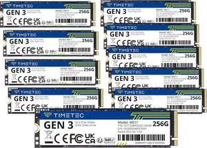 Timetec 256GBx10 (10 Pack) SSD NVMe PCIe Gen3x4 8Gb/s M.2 2280 3D NAND TLC 150TBW SLC Cache Read/Write Speed Up to 2,100/1,600 MB/s Internal Solid State Drive for PC Laptop and Desktop Timetec 256GBx10 (10 Pack) SSD NVMe PCIe Gen3x4 8Gb/s M.2 2280 3D NAND TLC 150TBW SLC Cache Read/Write Speed Up to 2,100/1,600 MB/s Internal Solid State Drive for PC Laptop and Desktop