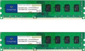 Timetec 16GB KIT(2x8GB) DDR3 1333MHz PC3-10600 Non-ECC Unbuffered 1.5V CL9 2Rx8 Dual Rank 240 Pin UDIMM PC Desktop Computer Memory RAM Module Upgrade (16GB KIT(2x8GB)) Timetec 16GB KIT(2x8GB) DDR3 1333MHz PC3-10600 Non-ECC Unbuffered 1.5V CL9 2Rx8 Dual Rank 240 Pin UDIMM PC Desktop Computer Memory RAM Module Upgrade (16GB KIT(2x8GB))