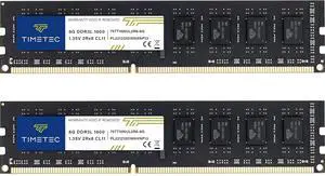 Timetec 16GB KIT(2x8GB) DDR3L / DDR3 1600MHz (DDR3L-1600) PC3L-12800 / PC3-12800 Non-ECC Unbuffered 1.35V/1.5V CL11 2Rx8 Dual Rank 240 Pin UDIMM Desktop PC Computer Memory RAM(SDRAM) Module Upgrade Timetec 16GB KIT(2x8GB) DDR3L / DDR3 1600MHz (DDR3L-1600) PC3L-12800 / PC3-12800 Non-ECC Unbuffered 1.35V/1.5V CL11 2Rx8 Dual Rank 240 Pin UDIMM Desktop PC Computer Memory RAM(SDRAM) Module Upgrade