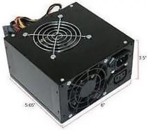PoWork RED-X 650W-Max ATX Power Supply with 12cm Fan, 20/24-Pin, SATA & PCIe