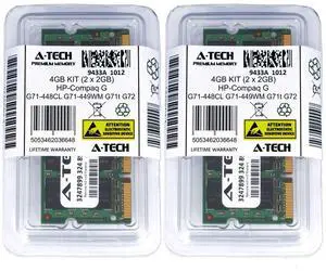 4GB KIT 2 x 2GB HP Compaq G71-448CL G71-449WM G71t G72 G72-214CA Ram Memory
