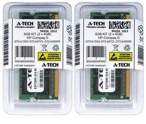 8GB KIT 2 x 4GB HP Compaq G72-b15SA G72-b27CL G72-b49WM G72-b50US Ram Memory 8GB KIT 2 x 4GB HP Compaq G72-b15SA G72-b27CL G72-b49WM G72-b50US Ram Memory