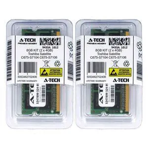 8GB KIT 2 x 4GB Toshiba Satellite C675-S7104 C675-S7106 C675-S7200 Ram Memory 8GB KIT 2 x 4GB Toshiba Satellite C675-S7104 C675-S7106 C675-S7200 Ram Memory