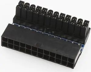 Vibob ATX 24 Pin Female to 24 pin Male Adapter for Desktop PC Power Supply(L angle)