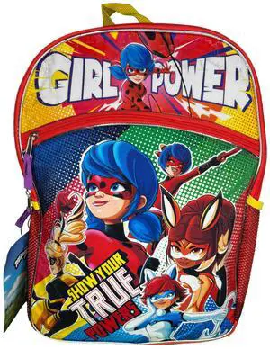 Disney Miraculous Girl Power Ladybug 16" Backpack, Show Your True Power for Girls