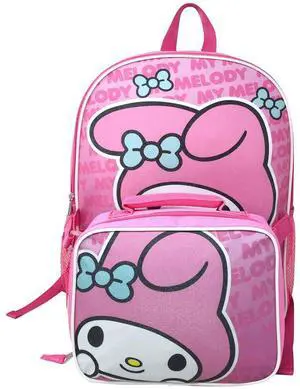 My Melody 16" Pink School Backpack with Lunch Bag
