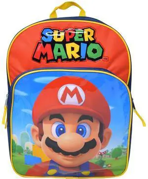 Super Mario Bros - Mario 16" School Backpack with Large Front Pocket