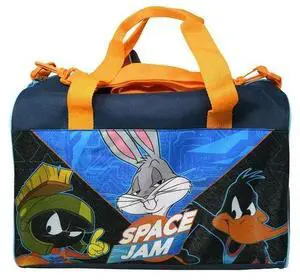 Space Jam Duffel Bag Small Travel Bugs Bunny Daffy Duck Looney Tunes Boys