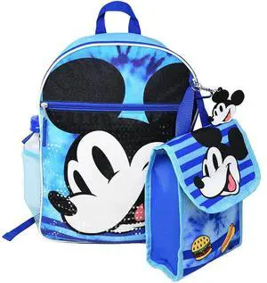 Walt Disney Mickey Mouse 16"  Backpack with Lunch Bag set