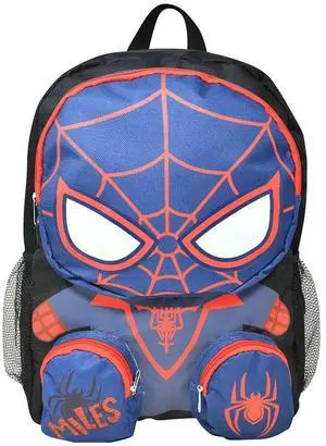 Spiderman Friends Miles 16" Backpack with 3 Zipper Pockets
