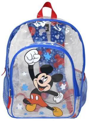 Mickey Transparent 16" Clear Backpack