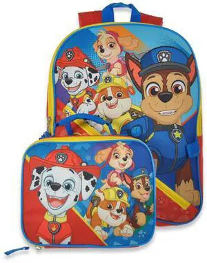 Paw Patrol 16" School Backpack with Large Pocket & Rectangular Lunch Bag