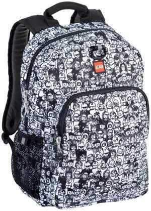 LEGO Iconic Prints Kids School Backpack Bookbag, for Travel, On-the-Go, Back to School, Boys and Girls, with Adjustable Padded Straps and Fun patterns